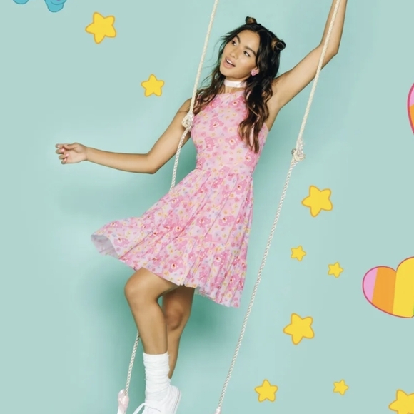 Blackmilk Pink Lotsa Love Care Bears Dress size XL - Picture 1 of 10